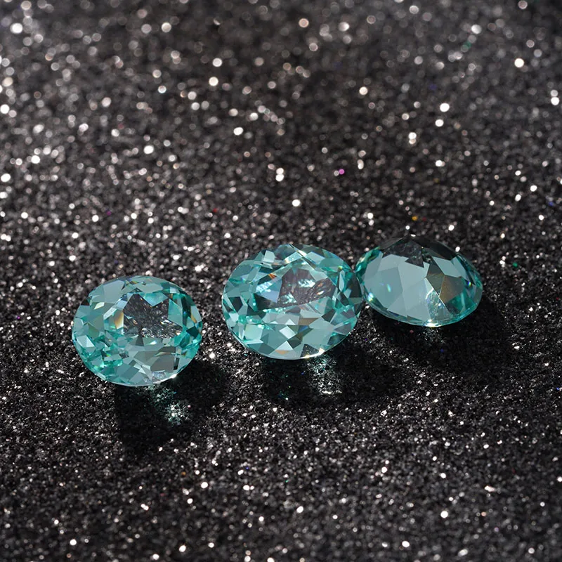 

Paraiba цветной лабораторный Выращенный сапфир свободный камень овальной формы для создания ювелирных изделий