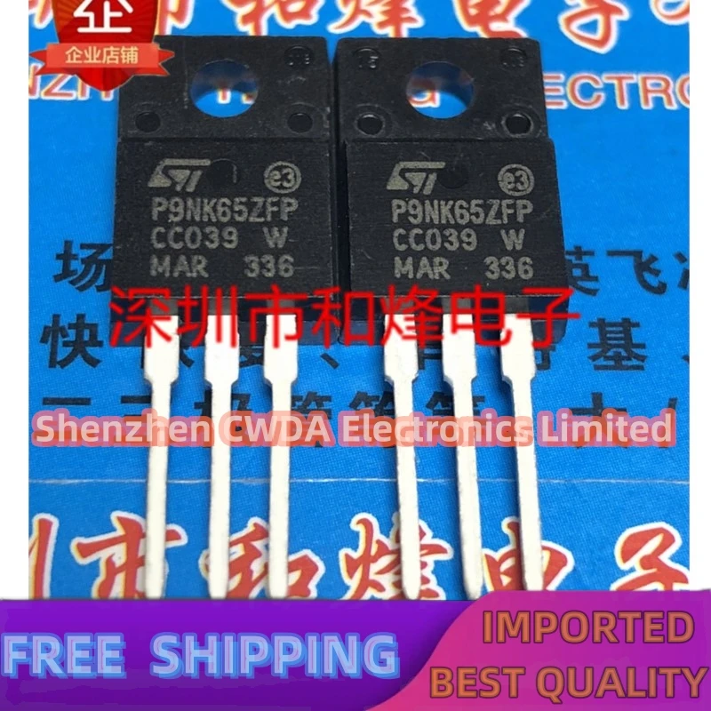 10PCS-20PCS  P9NK65ZFP STP9NK65ZFP  TO-22OF 650V 7A   In Stock Can Be Purchased