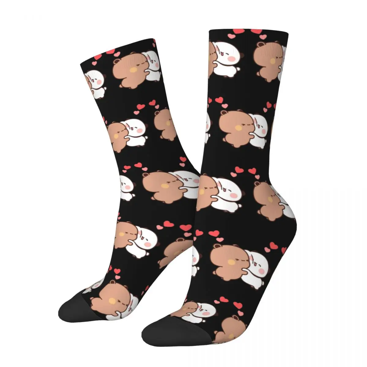 Autumn Winter Hip-hop Women Men Panda And Brownie Bear Couple Active Socks Bubu and Dudu Non-slip Crew Socks