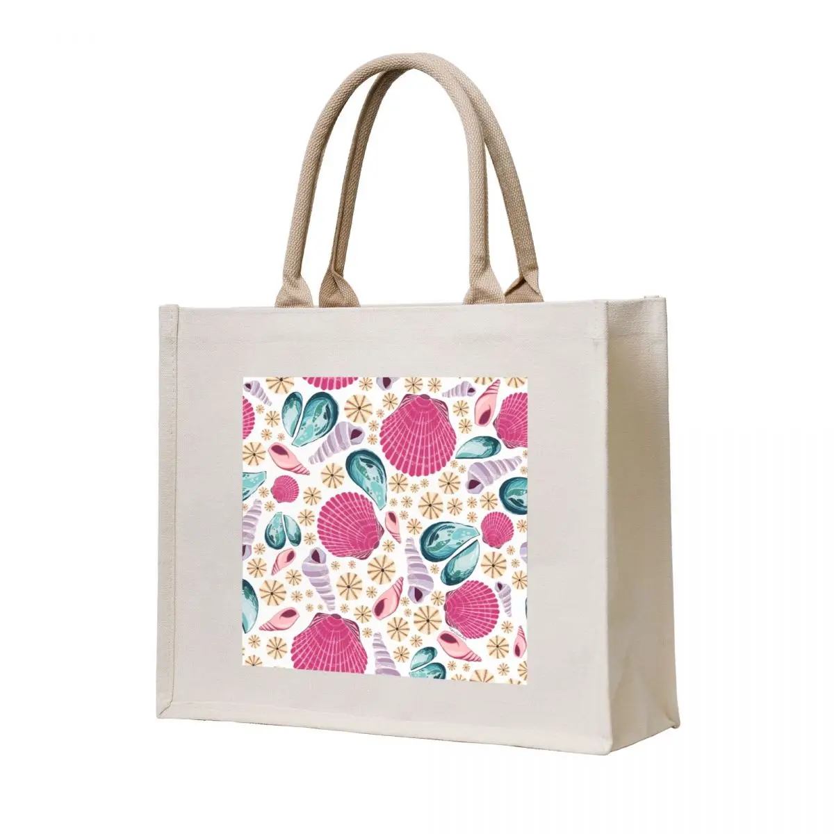 

Summer Seashells - pink Tote Bag Handbags large tote bag canvas tote bags