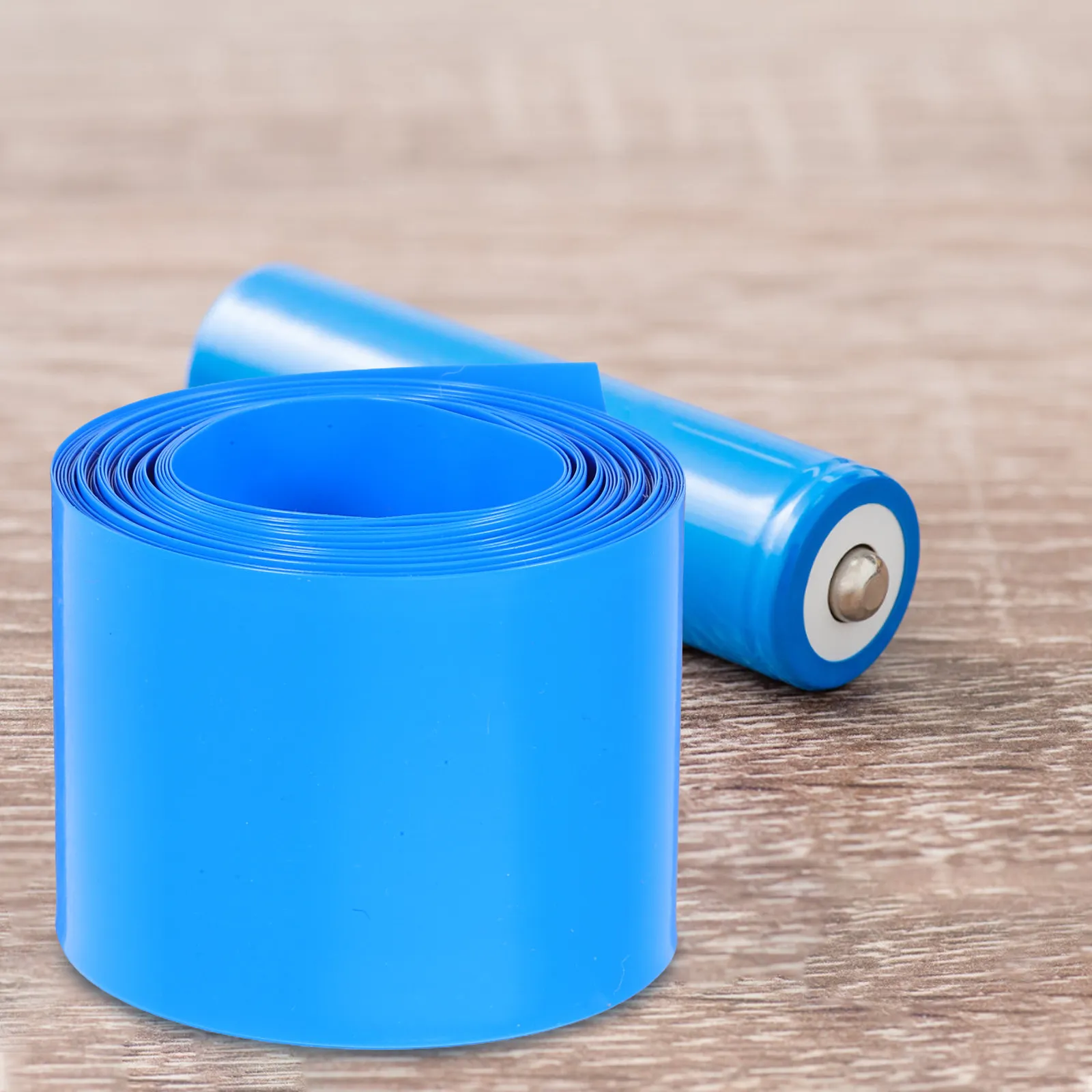 

4M Length 30Mm Width Blue Pvc Heat Shrink Battery Wrap Tubing Electrical Insulation Sleeve For Battery Pack Cable Protection