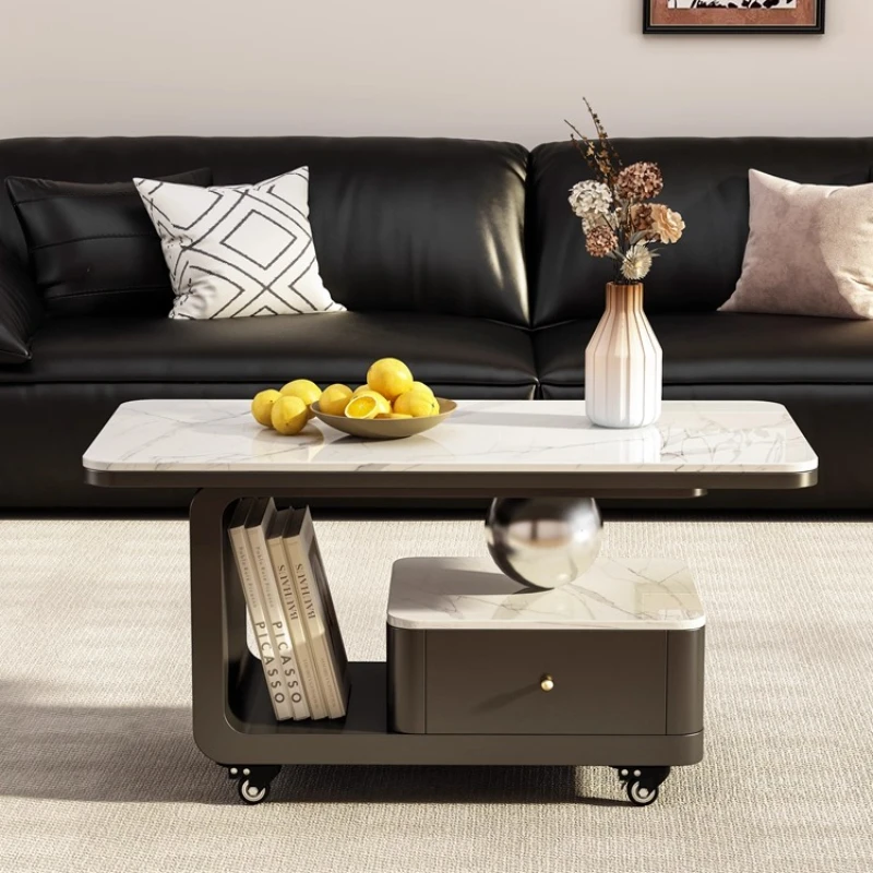 

Modern Storage Coffee Table Wheel Rustic Unique Space Saving Modern Coffee Table Luxury White Stoliki Kawowe Home Furniture