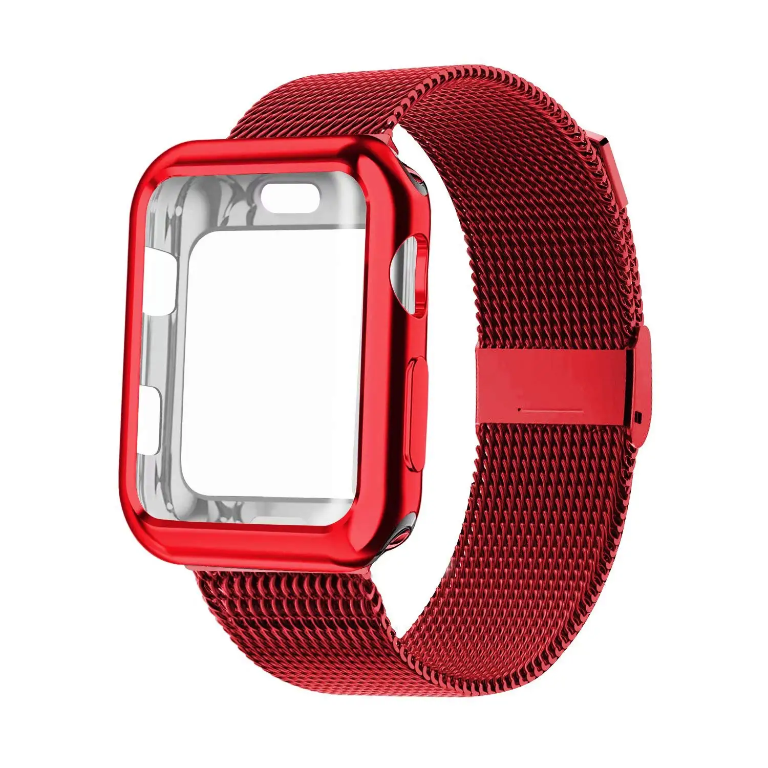 Case+Strap For Apple Watch band 45mm 41mm Mlianese Loop 42mm 38mm 44mm 40mm correa pulseira bracelet iwatch series 5 4 3 SE 6 7