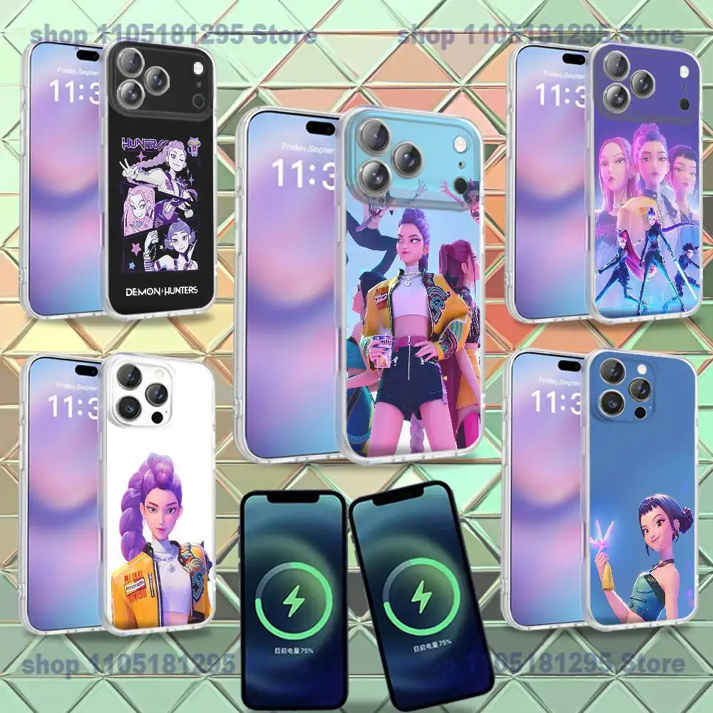 

D-Demon H-Hunters Phone Case For iPhone 16,14,11,17,13,15,12,Air,Plus,Pro,Max,E,Mini Frosted for MagSafe Magnetic Wireless