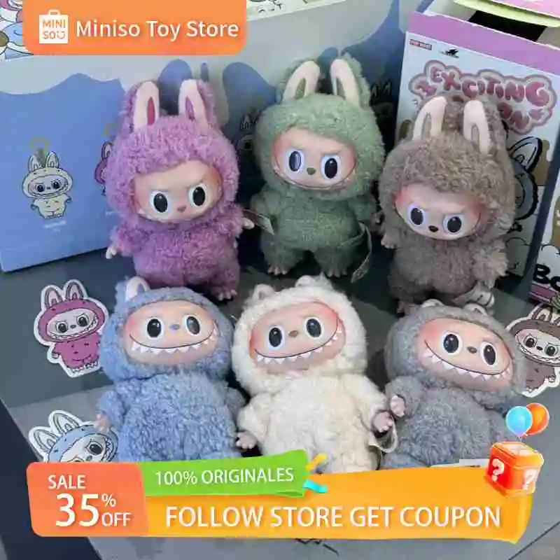 The Monsters Labubu Cartoon Cardio Macaron Vinyl Blind Plush Toy Doll Pendant Vinyl Cute Mystery Box Keychain Christmas Gift