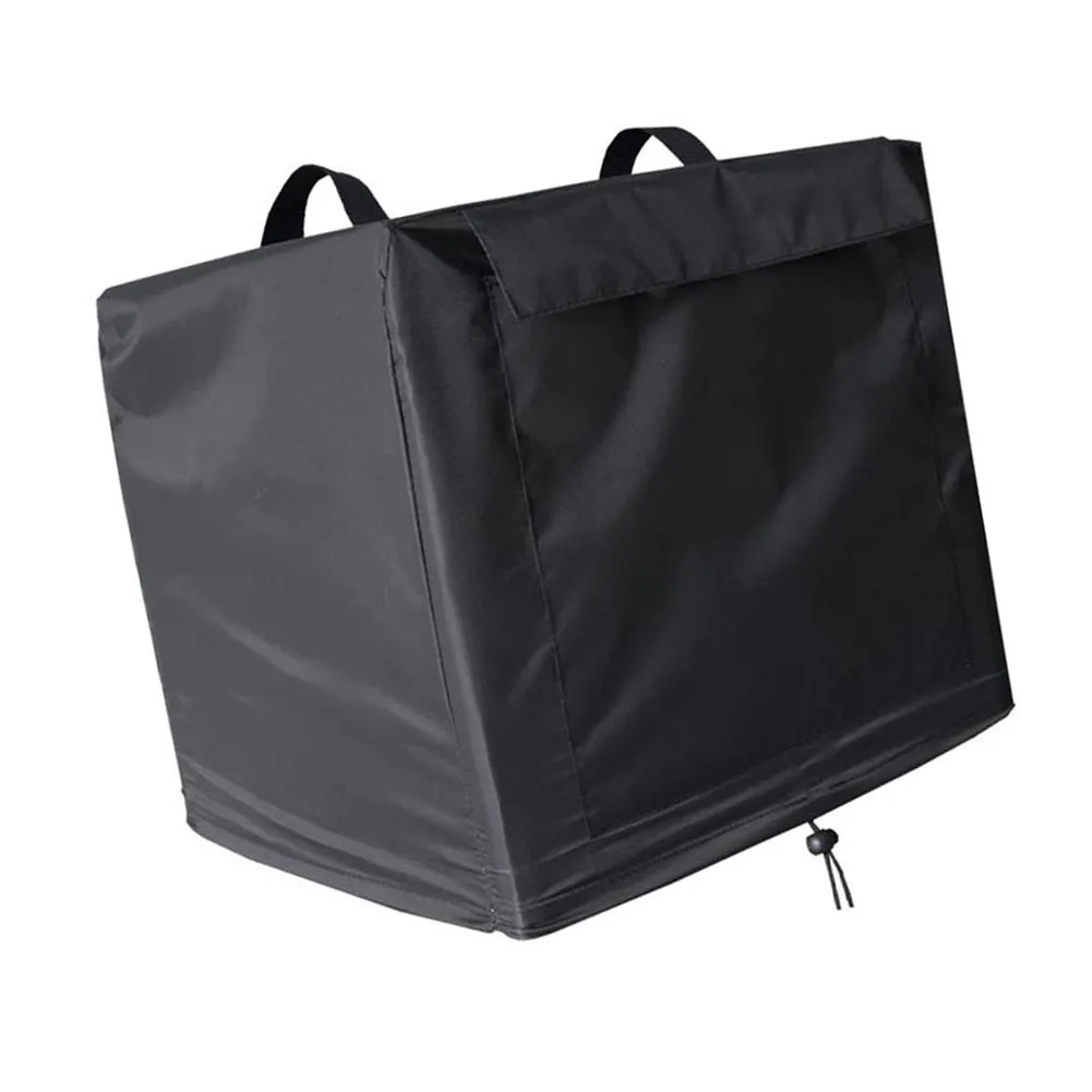 1 Piece Black 210D Oxford Pizza Oven Cover With Storage Pocket UV Weather For Outdoor Square Cooking Equipment Bag