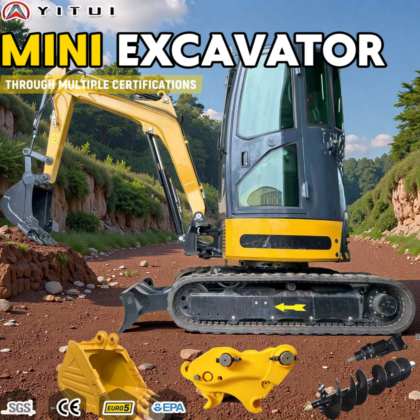 

Customized Compact Mini Excavator 3.5 Ton with Thumb Bucket Diesel Engine Mini Excavator Micro Digger for Sale