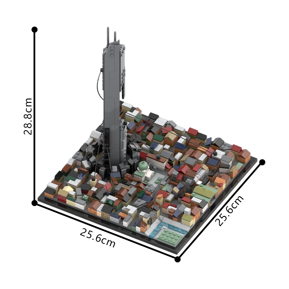 Gobricks MOC ゲームシーンスカイラインハーフライフ 2 シティ 17 ビルディングブロックモデル建築レンガ組み立ておもちゃ子供のためのギフト