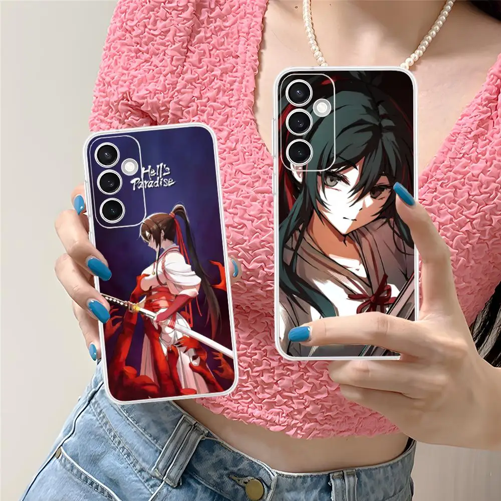 Hell's Paradise Sagiri Phone Case for Samsung Galaxy S25 S24 S23 S22 S21Plus FE Ultra Soft TPU Clear Shockproof Cover