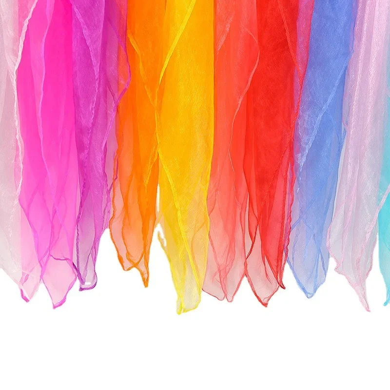 TranRantic 22 Pièces Foulard Jonglage pour Enfant 60 X 60 cm(22 Couleurs) | Foulard Couleur Tissu pour Danse, Foulards Magie Carré pour Cirque