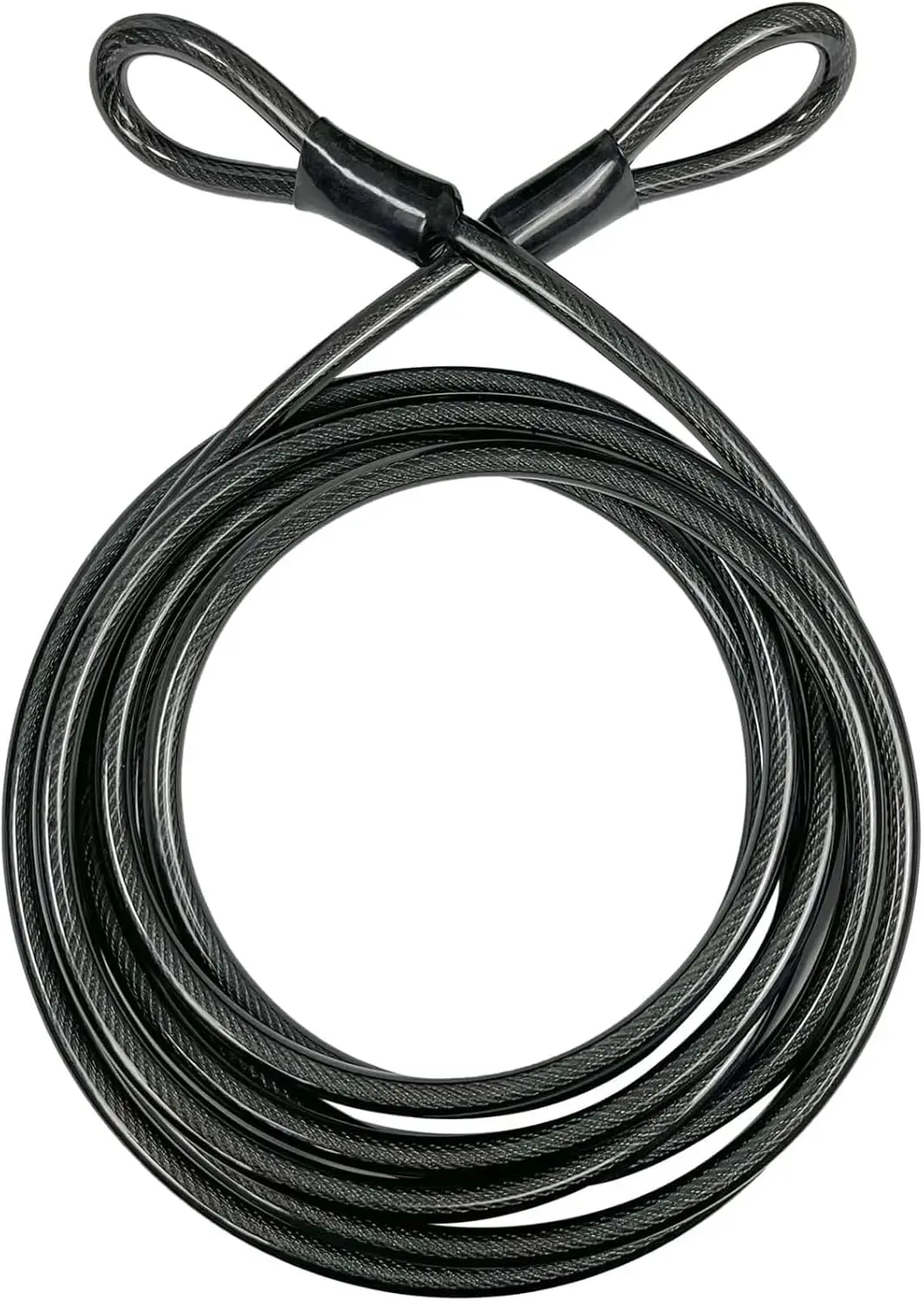 

Усиленный защитный трос с петлями - 30-футовый (9,14 м) трос для велосипедного замка, толщиной 3/8 дюйма (10 мм), устойчивый к порезам