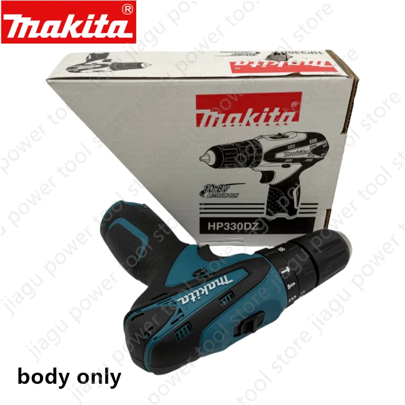 Handheld Screwdriver Drill Makita HP330D 10.8V Cordless Impact Drill Dual Speed 24/12Nm Multifunctional Household Power Tool