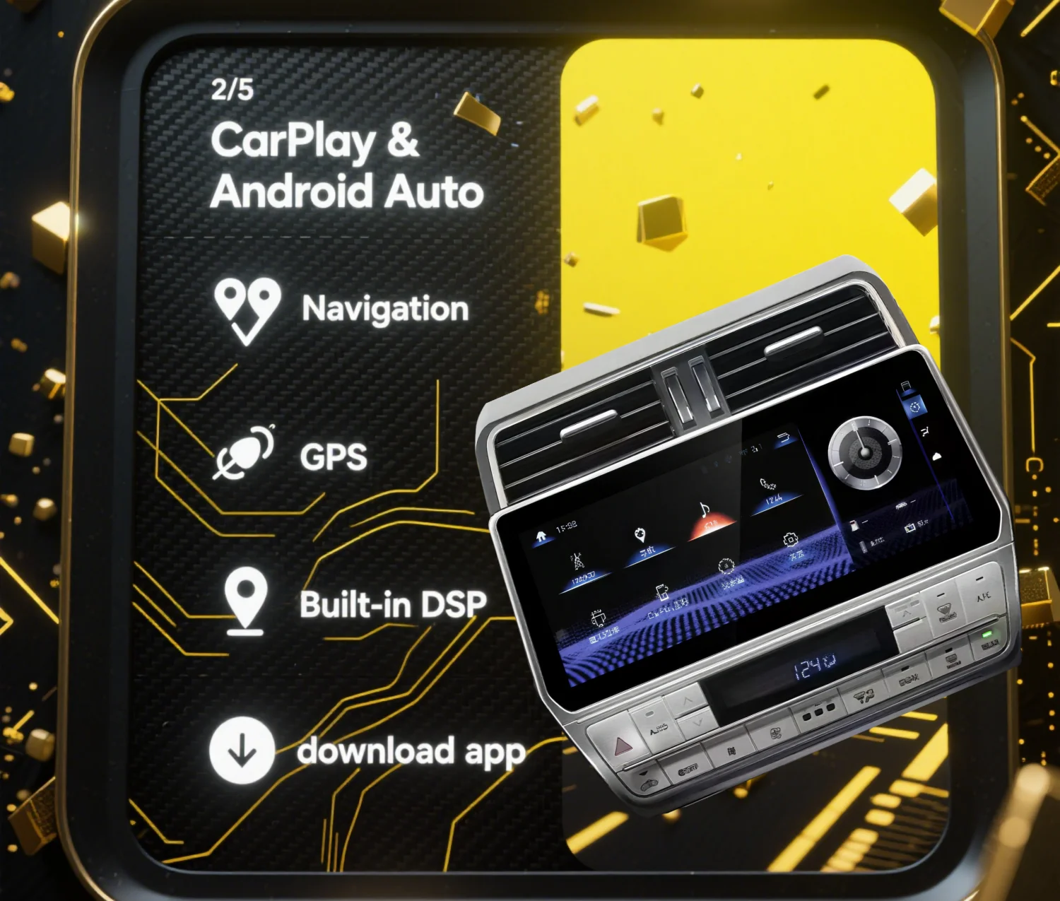 

12.3inch Carplay Android13 For Toyota Land Cruiser Prado 2010-2013 Car Player GPS Navigation WIFI Bluetooth Radio Auto Head Unit