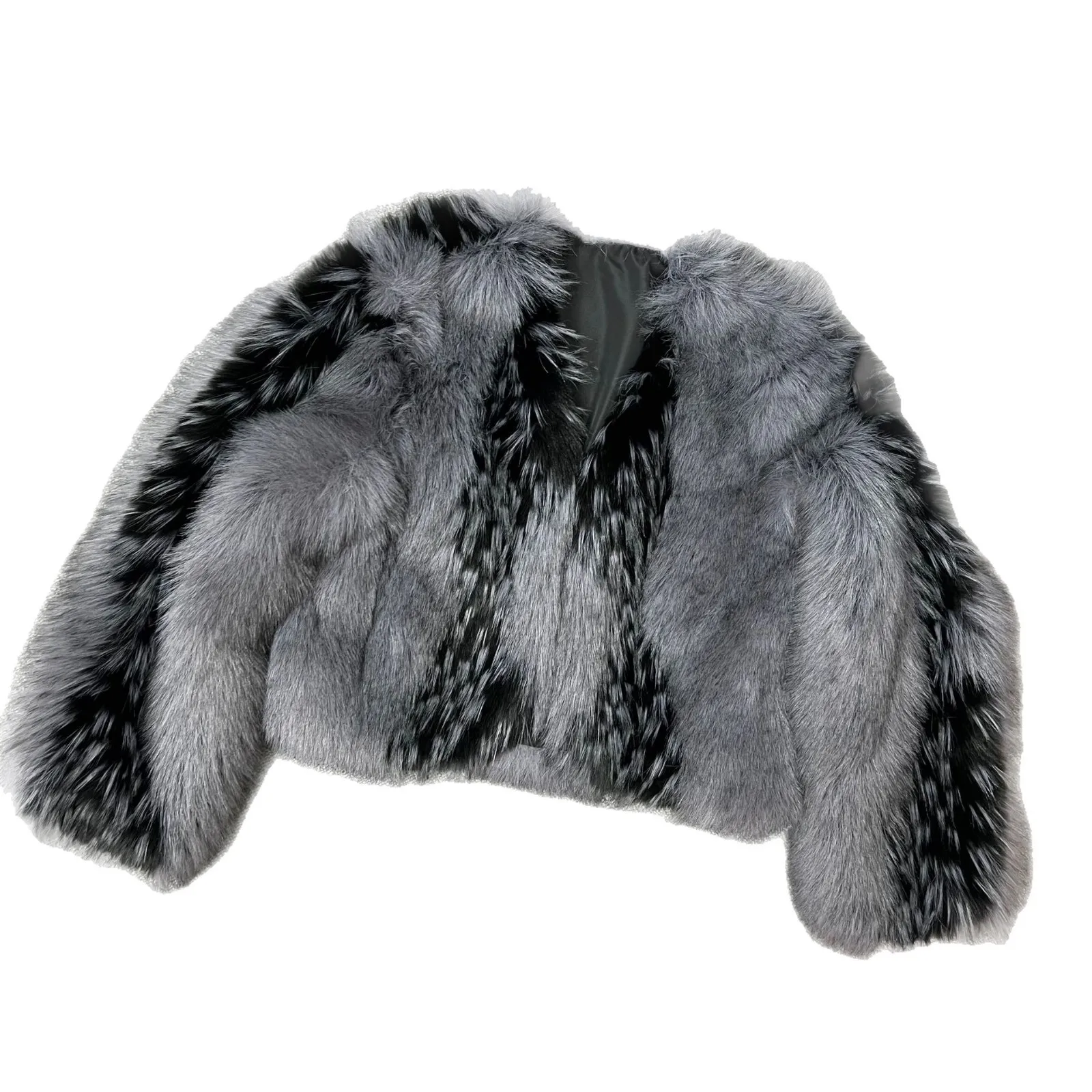 موضة معطف فرو الثعلب الصناعي للنساء 2025 شتاء جديد أنيق فاخر سميك دافئ الفراء قطعة واحدة فروي سترة سيدة معطف قصير