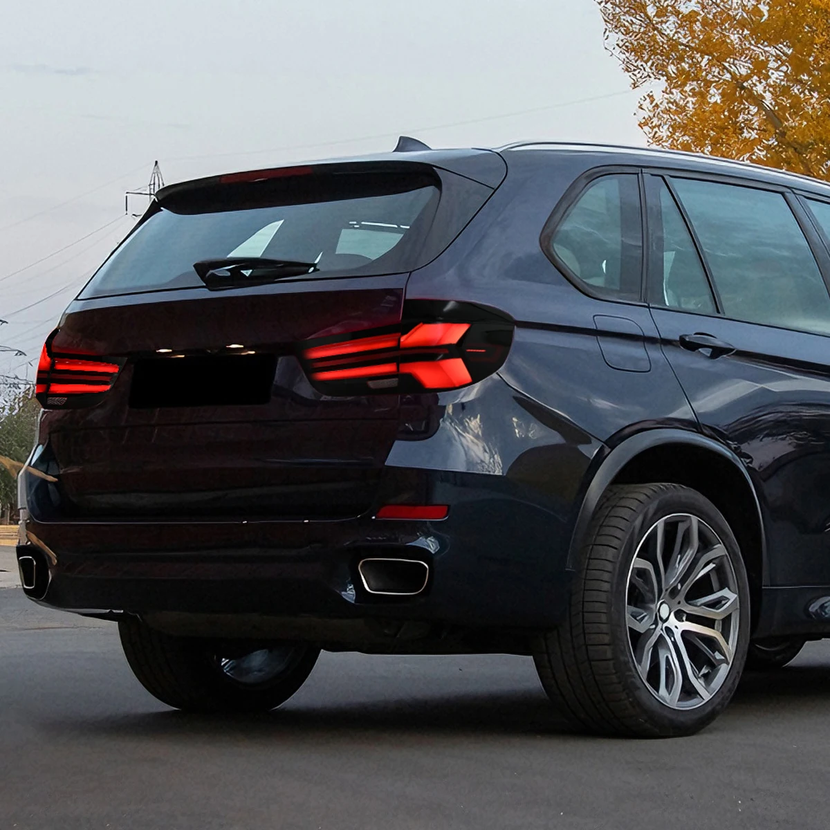 Paar LED-Rückleuchten für BMW 2007-2013 X5 E70 2014-2018 X5 F15 Rücklicht Bremslicht Heckleuchte – Detail 2