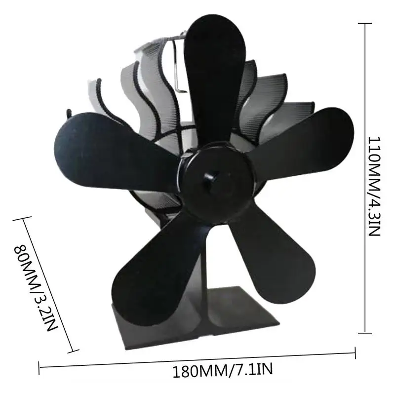 Fireplace Fan Mini Heat Powered Eco Friendly Stove Fan Durable Creative Wall Hanging Winter Warming Heat Distribution Accessory