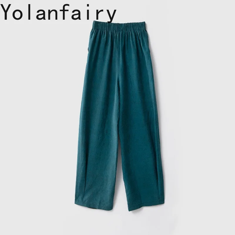 YOLANFAIRY 100% Real Mulberry Silk Pants for Woman Reversible Carrot Pants Women Trousers Casual Pants Half Elastic Waist брюки