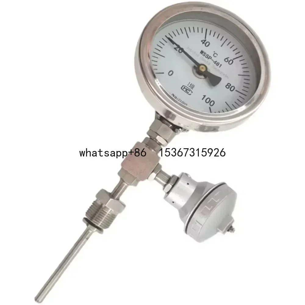 Metal thermometer with remote transmission WSSP-411  output PT100 thermal resistor