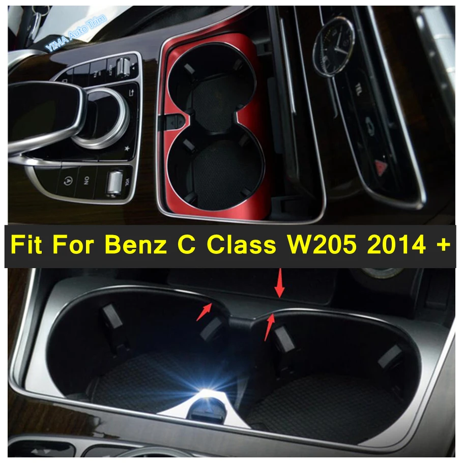 

Lapetus Interior Accessories Water Cup Holder Decoration Frame Cover Trim Metal Fit For Mercedes-Benz C Class W205 2014 - 2021