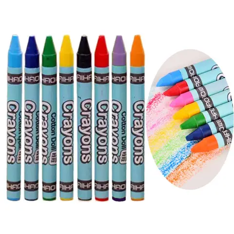 8pcs/set 8.5cm Color Crayon Boxed Painting Art Kits Creative Handmade DIY Drawing Crayons Cute Painting Gift for Student TMZ