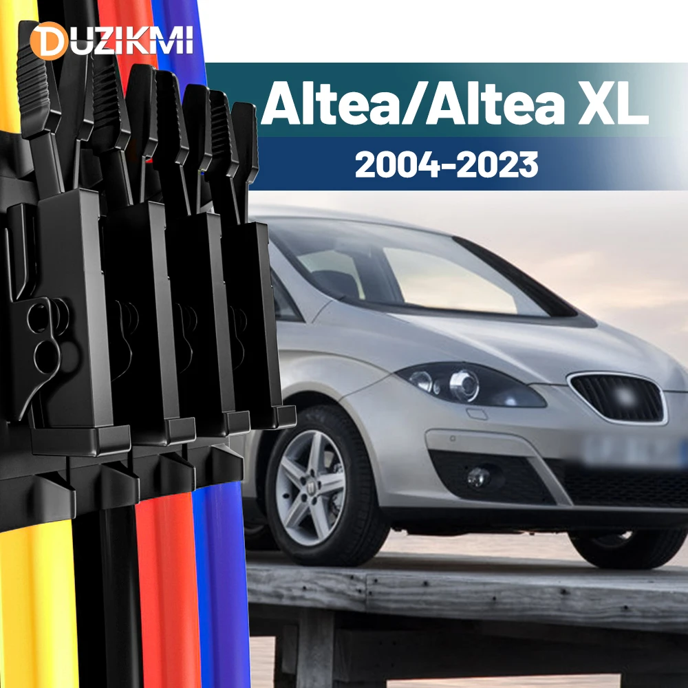 Für Seat Altea Altea XL 2004-2023 2016 2017 2018 2019 2020 2021 2022 2023 2 Stück Frontscheibe Scheibenwischerblätter Rot Blau