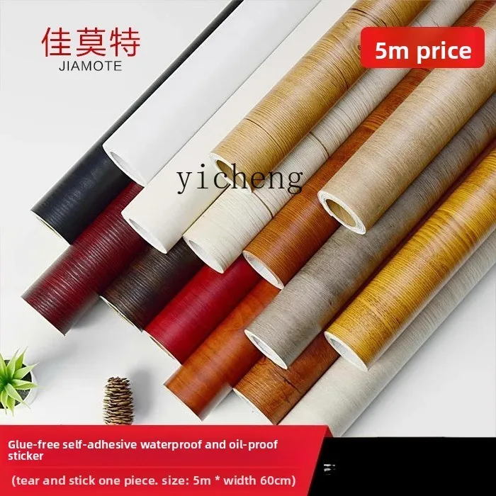 

ZK Imitation Wood Grain Stickers Furniture Renovation Self-Adhesive Waterproof PVC Wooden Door Wardrobe Wallpaper Decoration