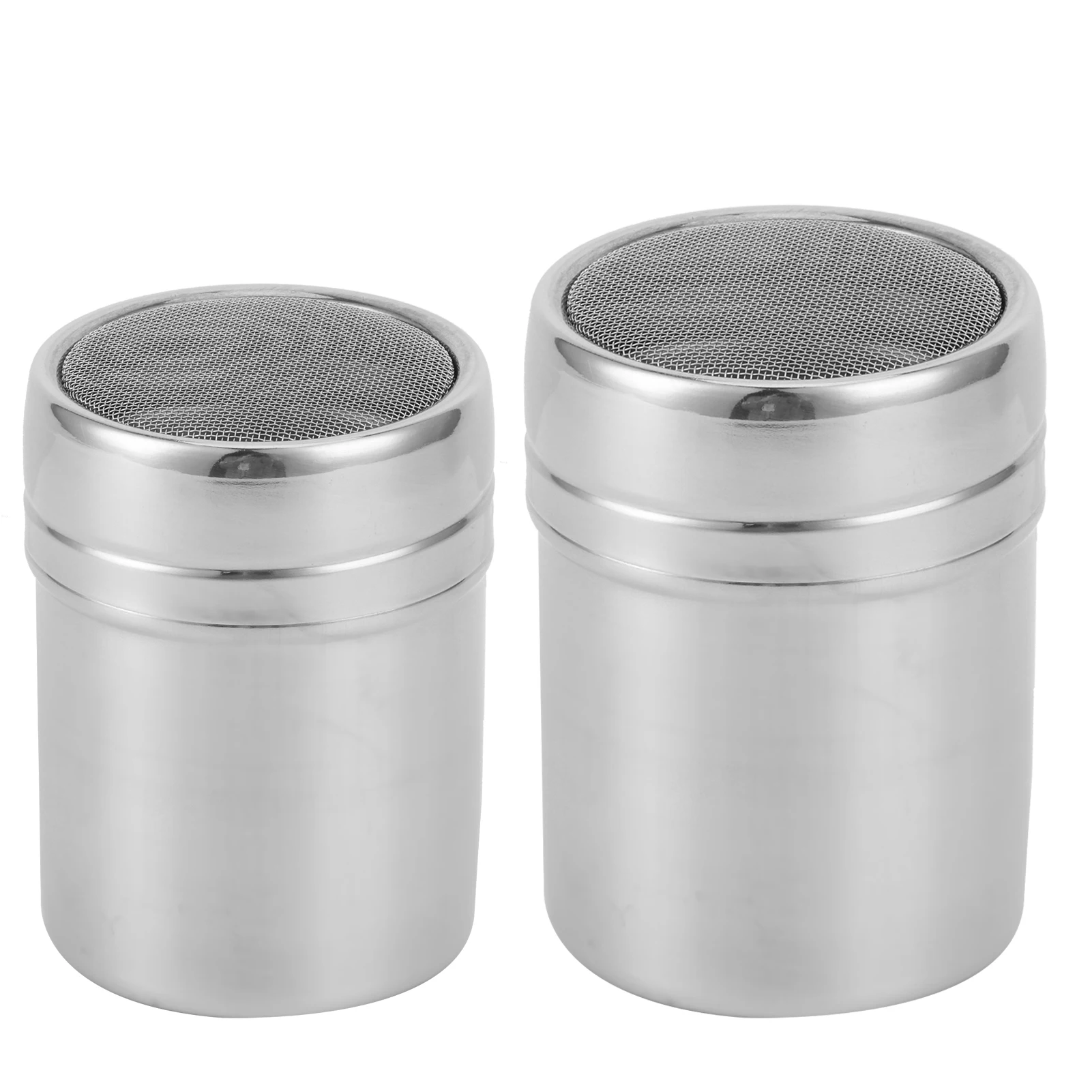 Feinmaschiger Pulverschüttler aus Edelstahl für Schokolade und Kaffee, Küchensieb zum Backen und Kochen, Pulverstreuer, Puderzuckerstreuer