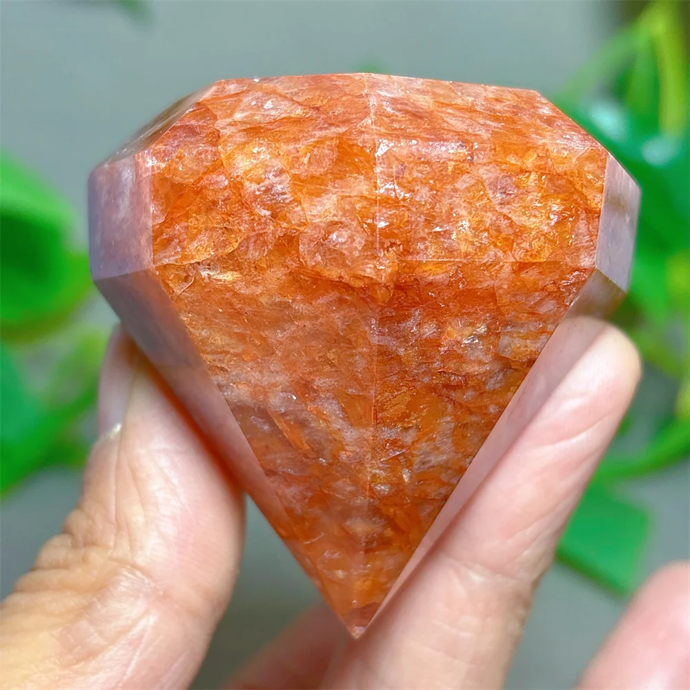 Fire Quartz Diamond Tower Crystal Natural Stone Quartz Stone Minerals Home Decoration Reiki Energy Healing Craft Gifts Love Luck