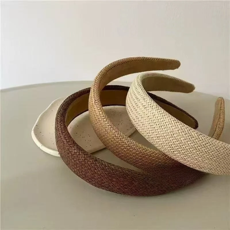 Hochwertiges, süßes, breites Haarband, elegantes Stirnband für Damen und Mädchen, Vintage-Haarreif für koreanische Haaraccessoires – Detail 1