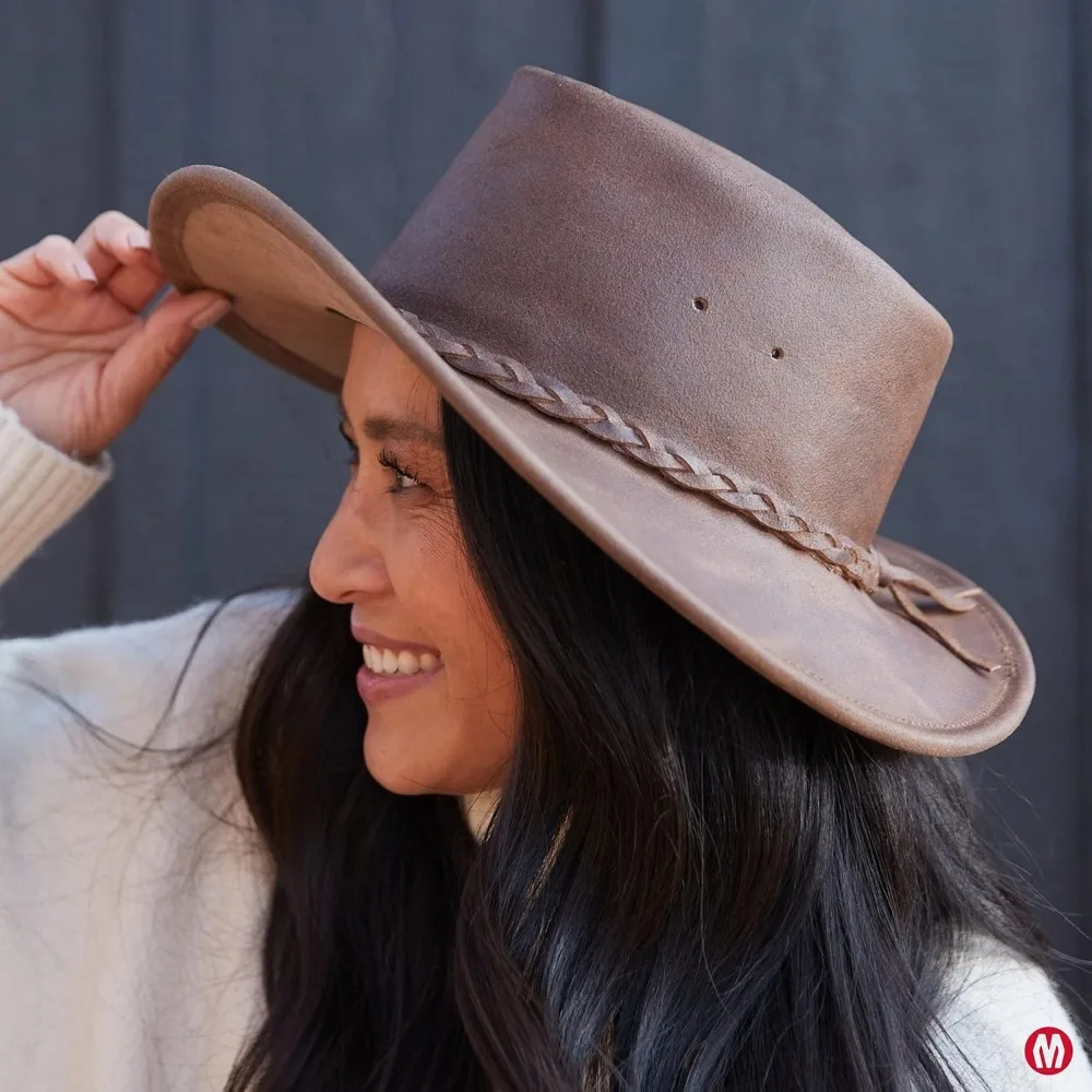 Unisex faltbarer Cowboyhut mit flacher Krempe, tragbares Design, verstärkter Rand für Outdoor-Aktivitäten