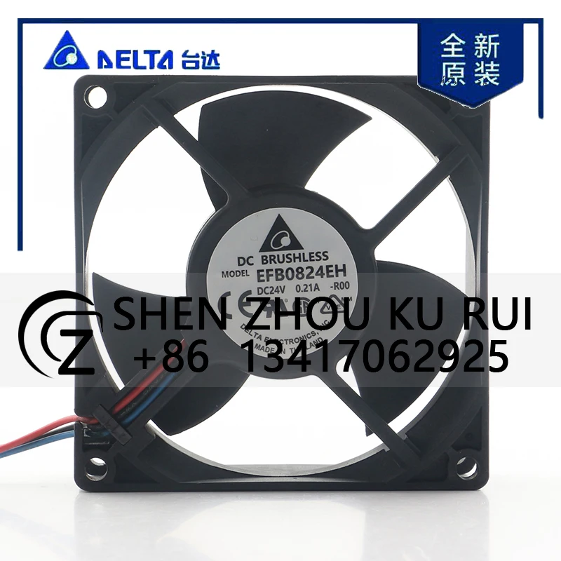 

Delta EFB0824EH DC24V 0,21A 80*80*25 мм 8025 8 см оригинальный охлаждающий вентилятор преобразователя частоты с двойным шарикоподшипником