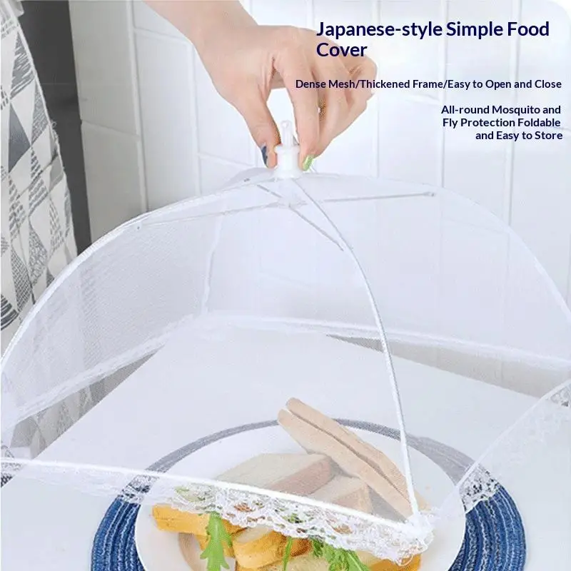 Collapsible Mesh Food Cover With Dense Net Reinforced Frame Keeps Flies Insects Away For Home Kitchen Dining And Outdoor Picnics