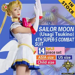 MRHALLCOS-Disfraz de Anime Sailor Usagi Tsukino Moon SuperS, traje de fiesta de Halloween, talla grande