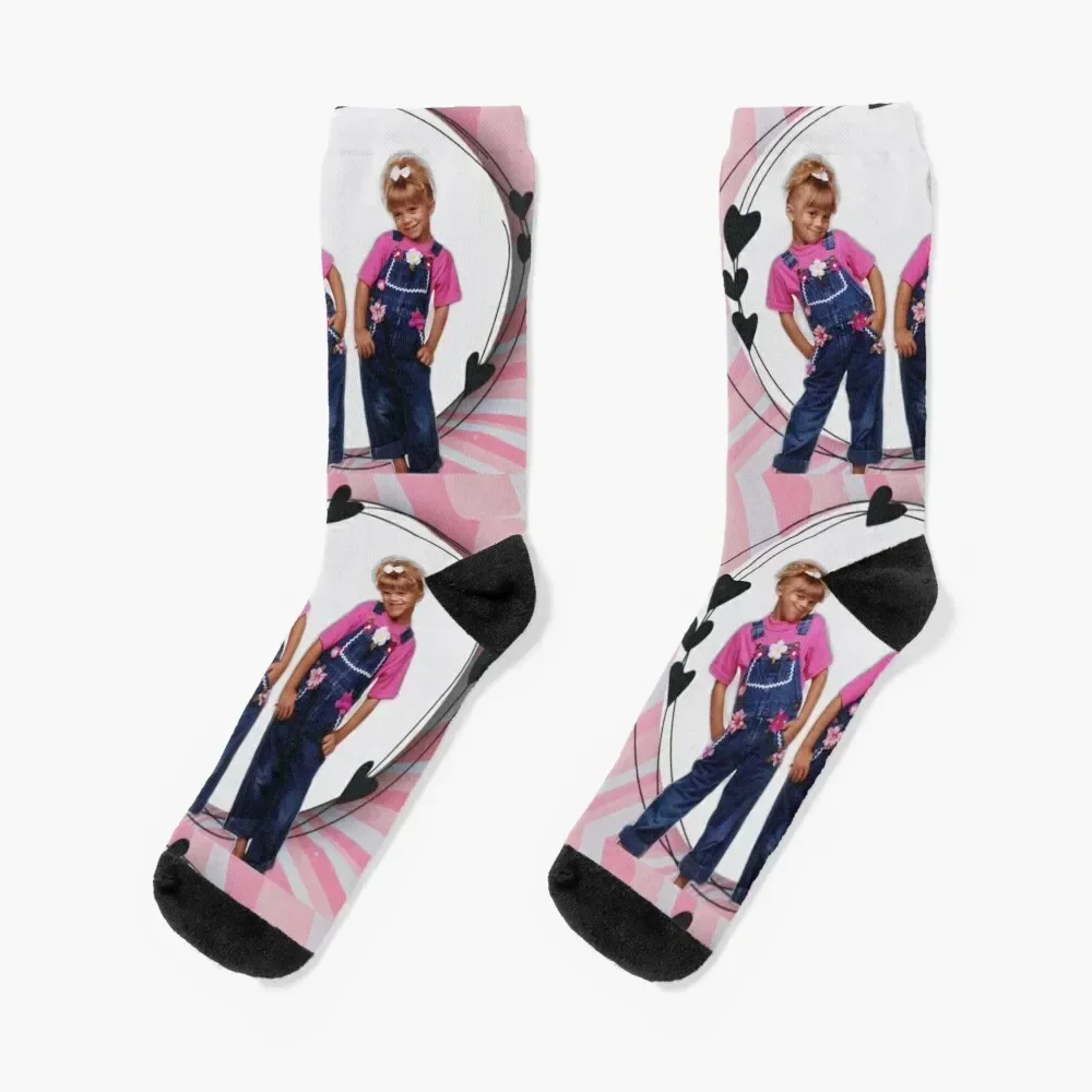 Mary Kate and Ashley olsen twins cute for kids Socks floor Heating sock Men's Socks Women's