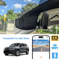 Mrec Dash Cam 4K Wifi Front and Rear Dual Camera for Seat Ateca Xcellence FR 2016 2017 2018 2019 2020 2021 2022 2023 2024 2025