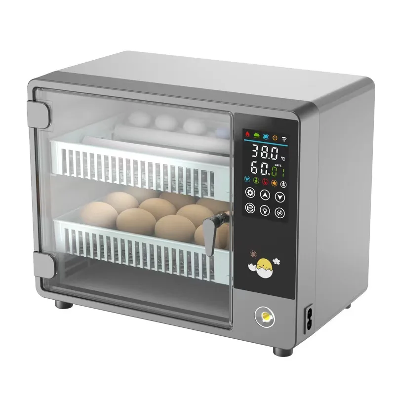

STLFLeader LZ-50A Fully Automatic Touch Screen 50-EggsIncubator 98% Hatching Rate Roller Tray High for Chicken Ostrich More