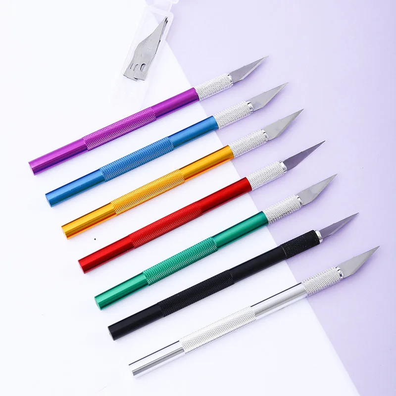 Aluminum Rod Color Carving Knife Multicolor DIY Mobile Phone Film Carving Knife Utility knife Rubber Stamp