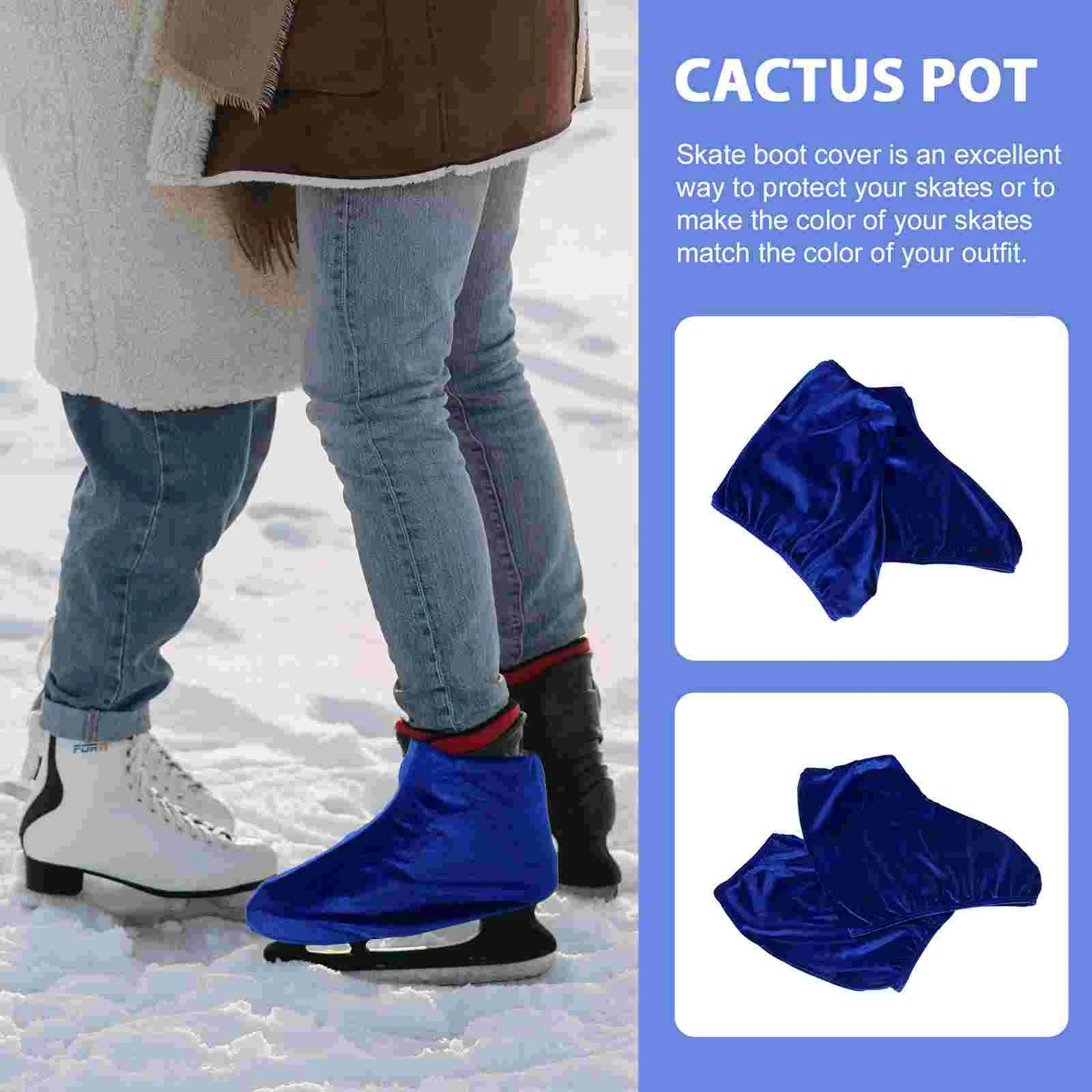 Fundas para patines Patines de hielo Accesorio para botas de patinaje Suministro de zapatos protectores portátiles Figura de poliéster