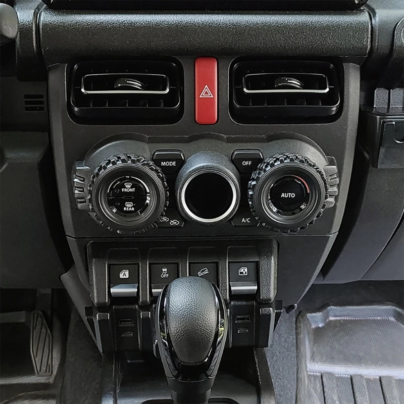 XA6H 25X Polymer Air Knob Rings Exact Size For Jimny Dashboard Customization Textured Face Easy Installation