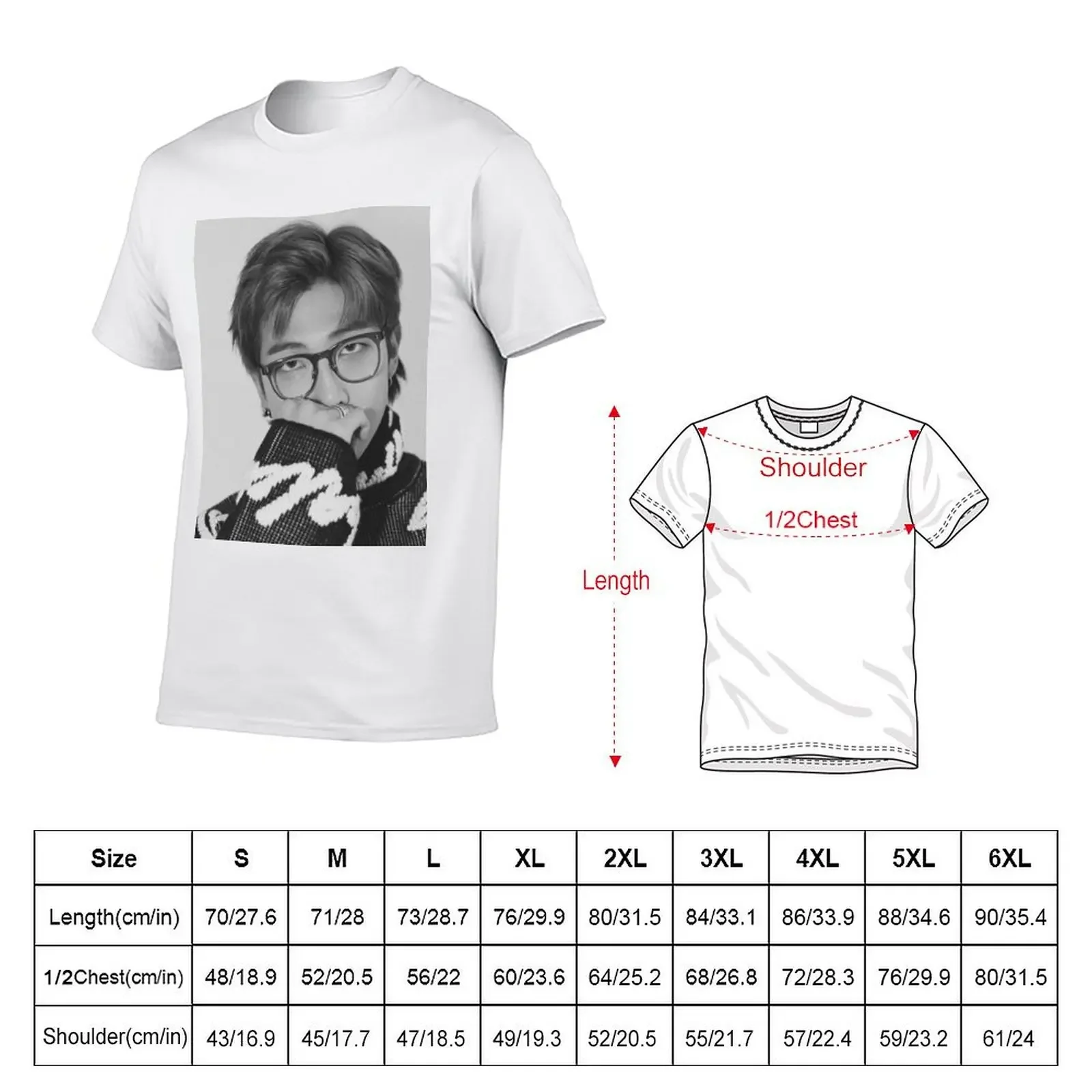 rm namjoon T-Shirt baggy shirts valentines boutique clothes vintage anime shirt funny meme t-shirts mens clothing