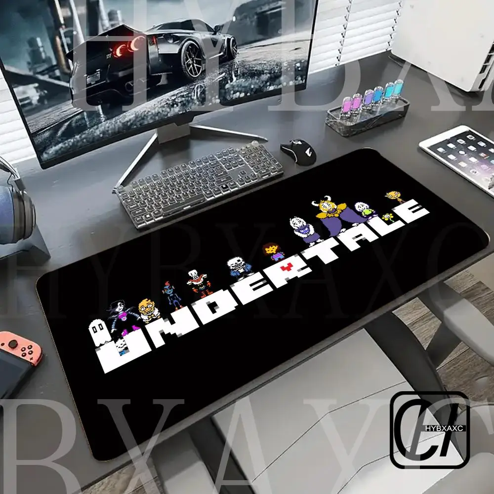 Tapis de souris et clavier HYBXAXC Undertale 900x400x3mm, grand tapis de bureau 1000x500mm pour PC Gamer, tapis de table pour bureau et maison