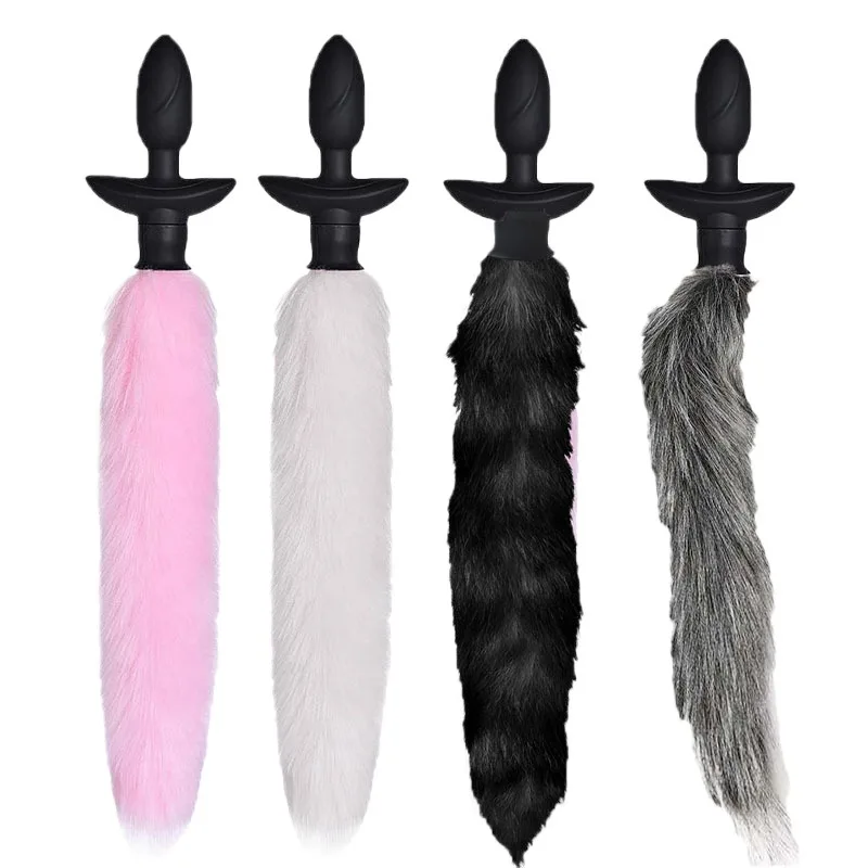 Simulated Fox Tail Anal Plug, Anal Toy, Vibrating Butt Plug, Adult Fun, Unisex SM Fun Flirting Accessories, Adult Games Sex Toys
