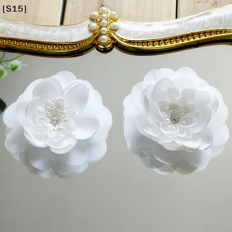 〔S15〕Lot Pink White Lace Trim Patch Applique Lace Fabric Wedding Dress DIY Hair Veil Decoration HB184[S15]