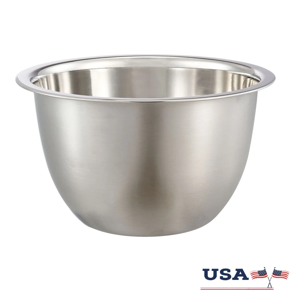 

8QT Stainless Steel Mixing Bowl Dishwasher Safe Durable Kitchen Prep Serving Storage Easy Clean Non-Stick Bowl Cooking Baking