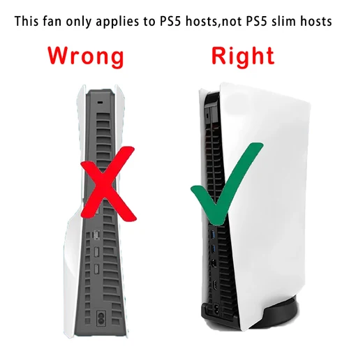 Imagen 2 del producto Ventilador de refrigeración RGB para PS5, sistema de refrigeración eficiente, ventiladores enfriadores silenciosos de 3 velocidades para accesorios de consola PS5, disco y edición Digital