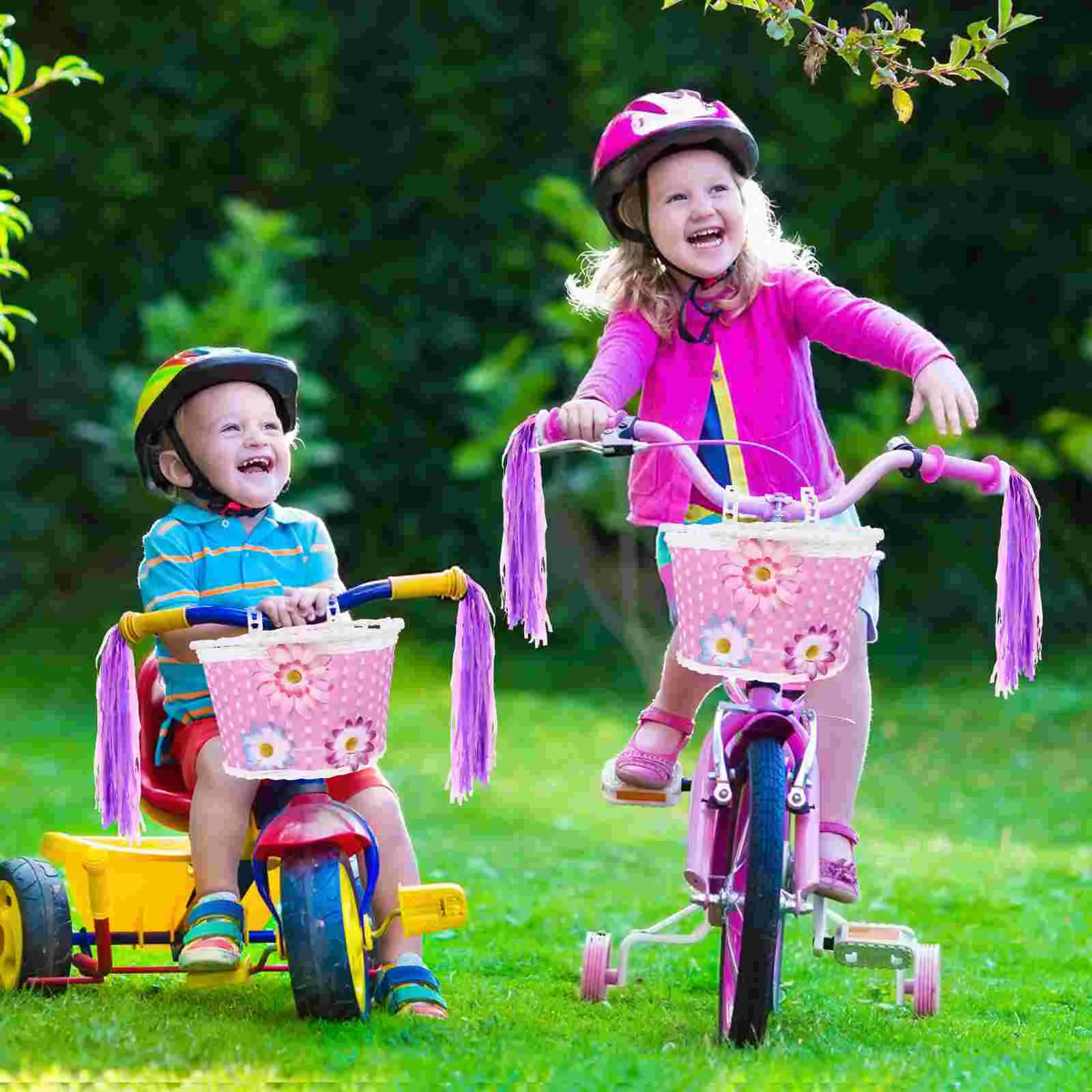 Kinderautomand, Kinderfahrrad, Blumenmuster, zum Aufhängen, kurze Stange, Radfahren, Lenker vorne, lustiges Dekor