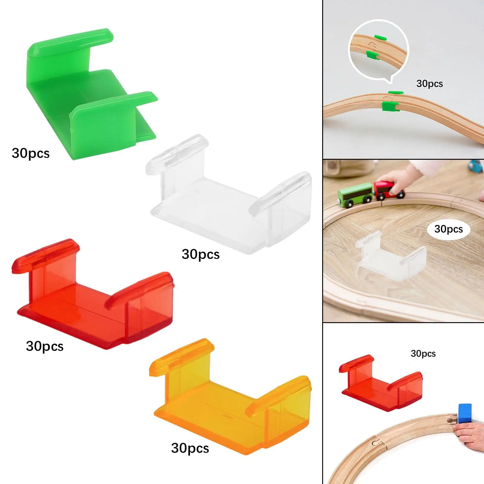 30 قطعة المسار المثبت قوي قطار المسار الملحقات المسار أجزاء مجموعة للأطفال الفتيان والفتيات 3 4 5 سنة الأطفال الصغار