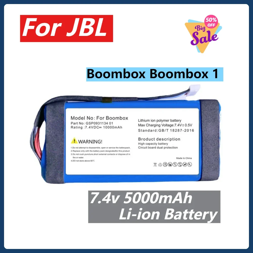 

7.4v 10000mAh Li-ion Battery for JBL Boombox Boombox1 GSP0931134 01 Player Speaker Batteries High Quality