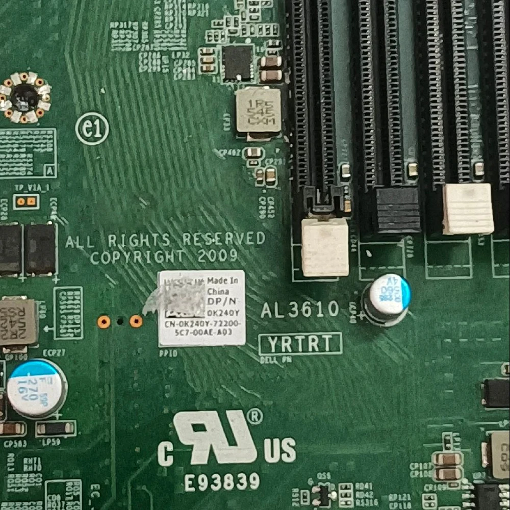 T5810 workstation motherboard 0K240Y K240Y 0HHV7N HHV7N