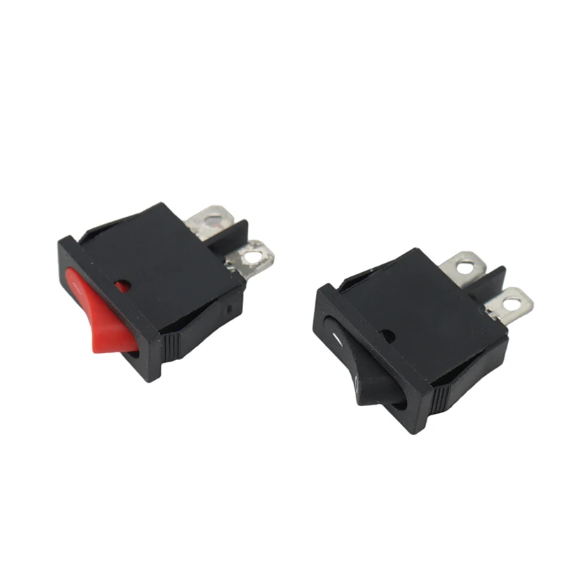 5 sztuk 10x22mm KCD1-110 czarny super cienki przełącznik kołyskowy NO/OFF 2 Pin mały wyłącznik zasilania instrumentu